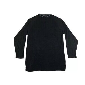 Salute/‎ Oleg Cassini Mens Black Crew Neck Long Sleeve Pullover Sweater Size M